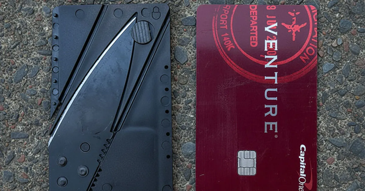 Credit Card With Knife